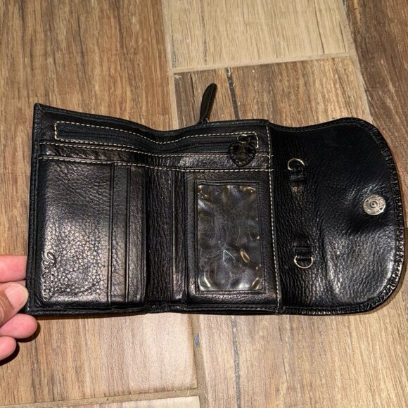 Brighton Convertible Croc Leather Minimalist Wallet - Picture 4 of 4